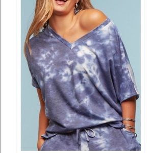 Blue and White Tie Dye short set